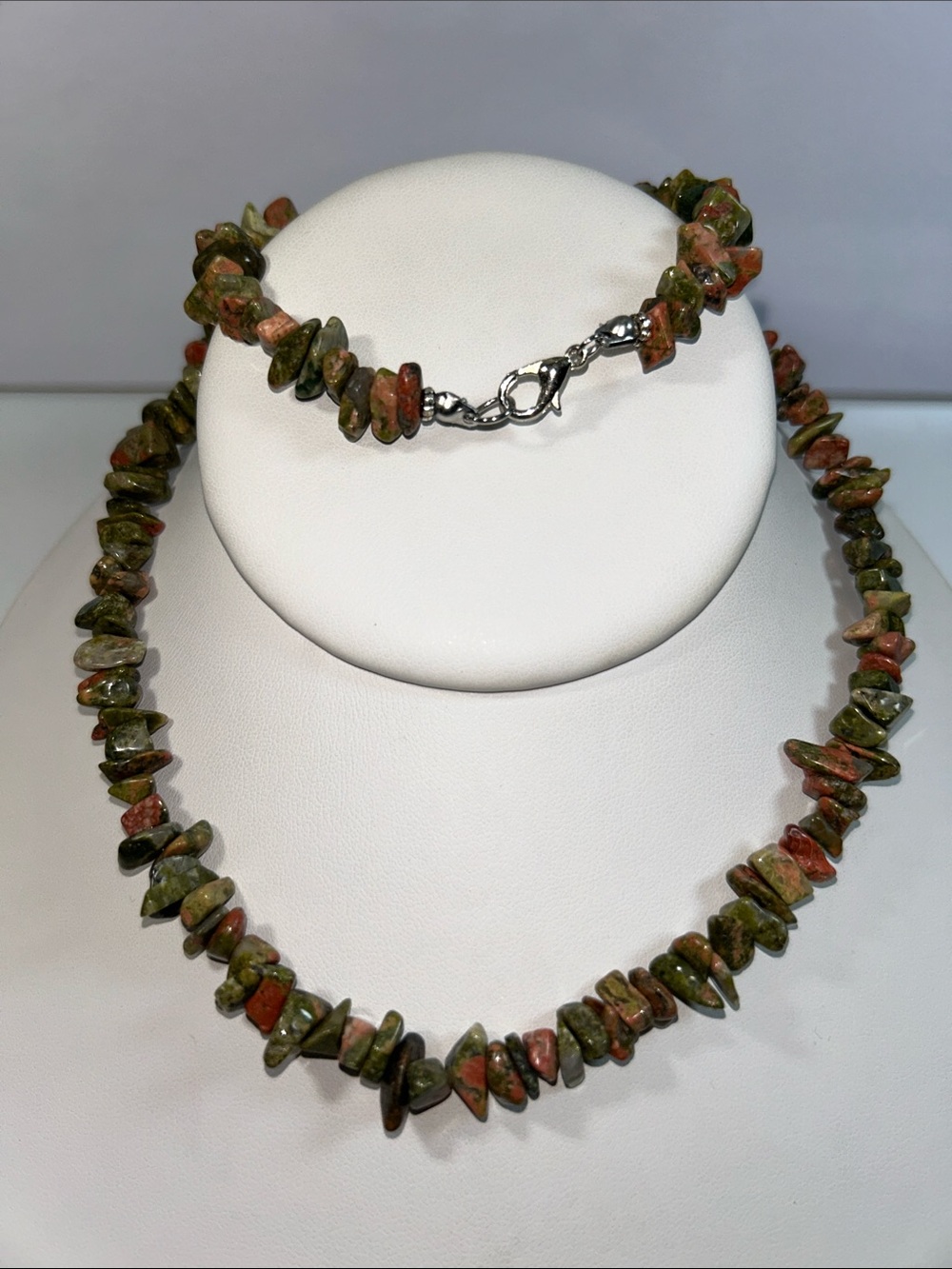 New Artisan Handmade Genuine Unakite Gemstone Necklace